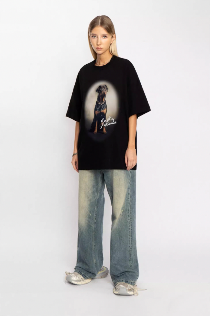 EMPTY REFERENCE Rottweiler Dog Print Tee