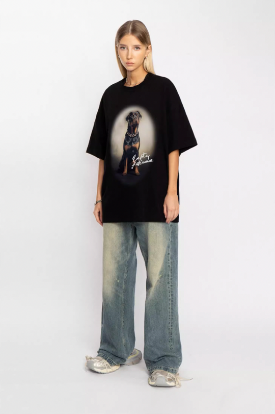 EMPTY REFERENCE Rottweiler Dog Print Tee