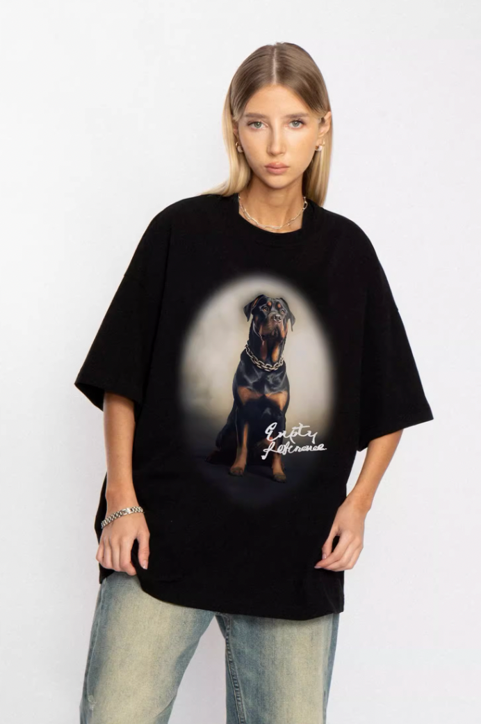 EMPTY REFERENCE Rottweiler Dog Print Tee
