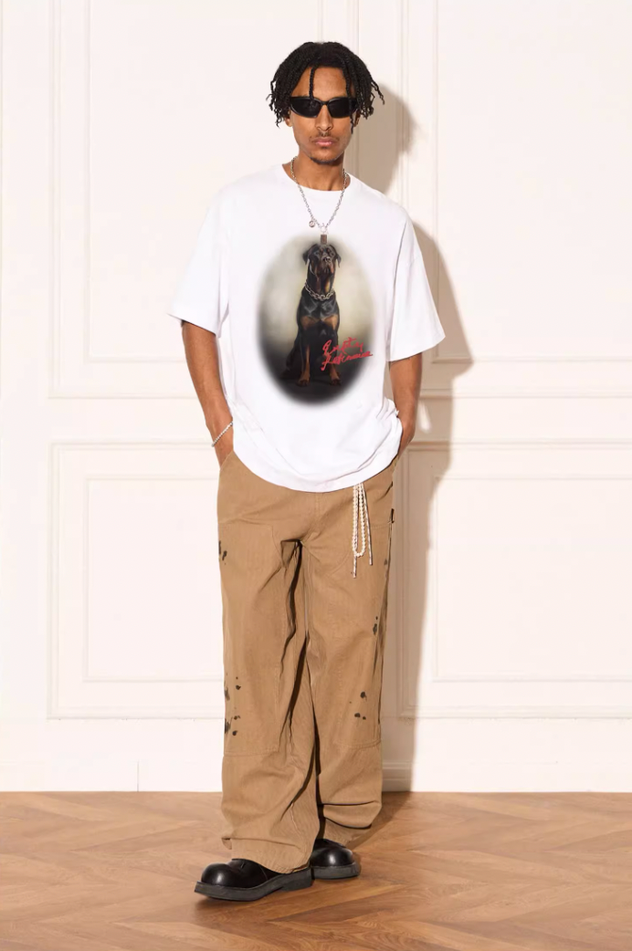 EMPTY REFERENCE Rottweiler Dog Print Tee