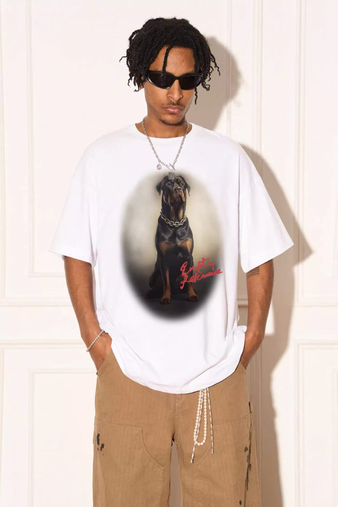 EMPTY REFERENCE Rottweiler Dog Print Tee
