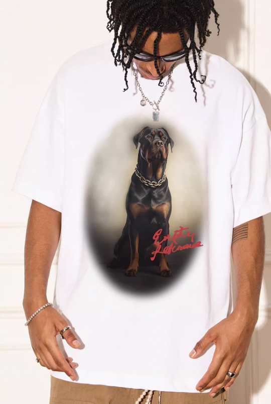 EMPTY REFERENCE Rottweiler Dog Print Tee