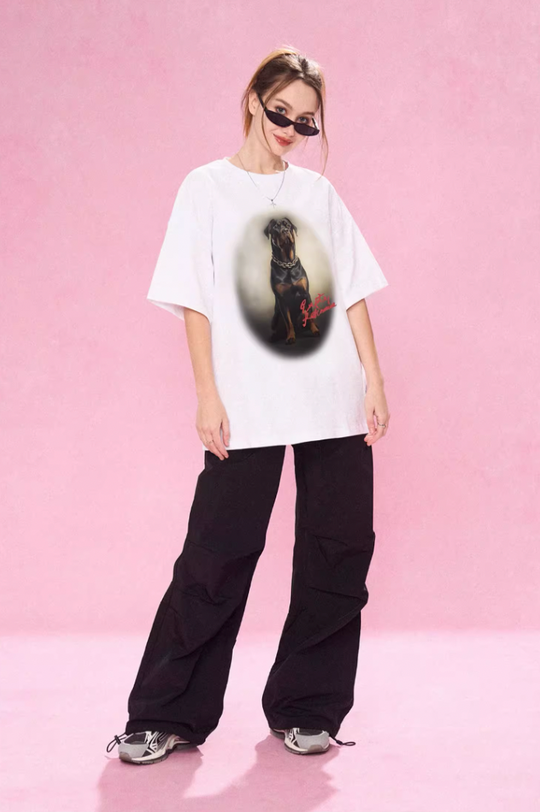 EMPTY REFERENCE Rottweiler Dog Print Tee