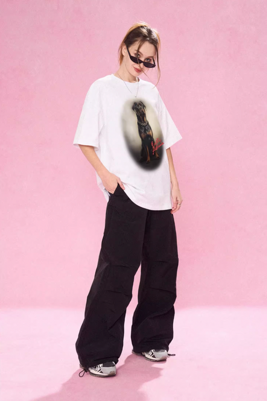 EMPTY REFERENCE Rottweiler Dog Print Tee