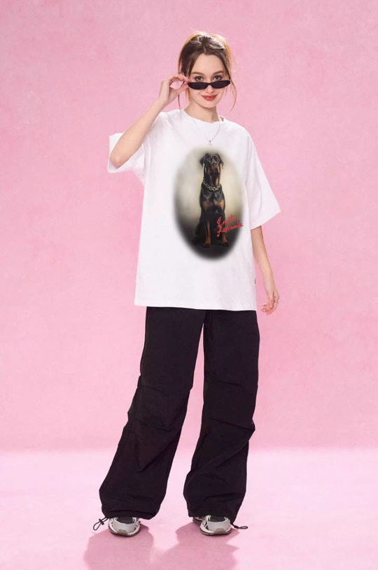 EMPTY REFERENCE Rottweiler Dog Print Tee