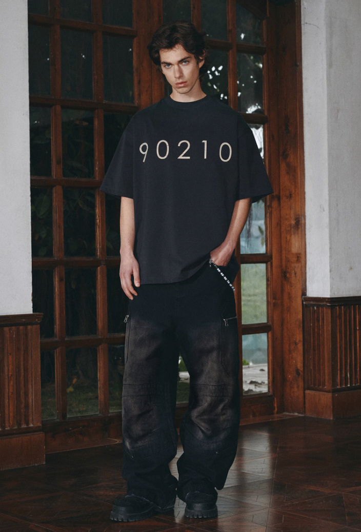 ANTIDOTE 90210 Cracked Print Tee