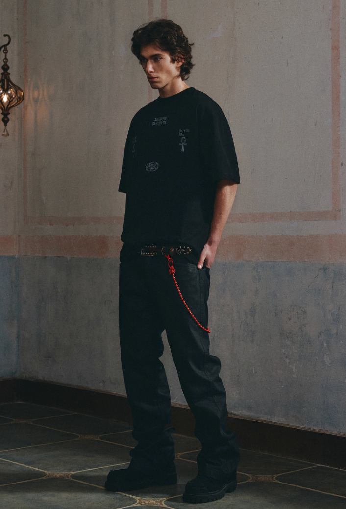 ANTIDOTE Easter Ceremony Printed Cross Letter Tee