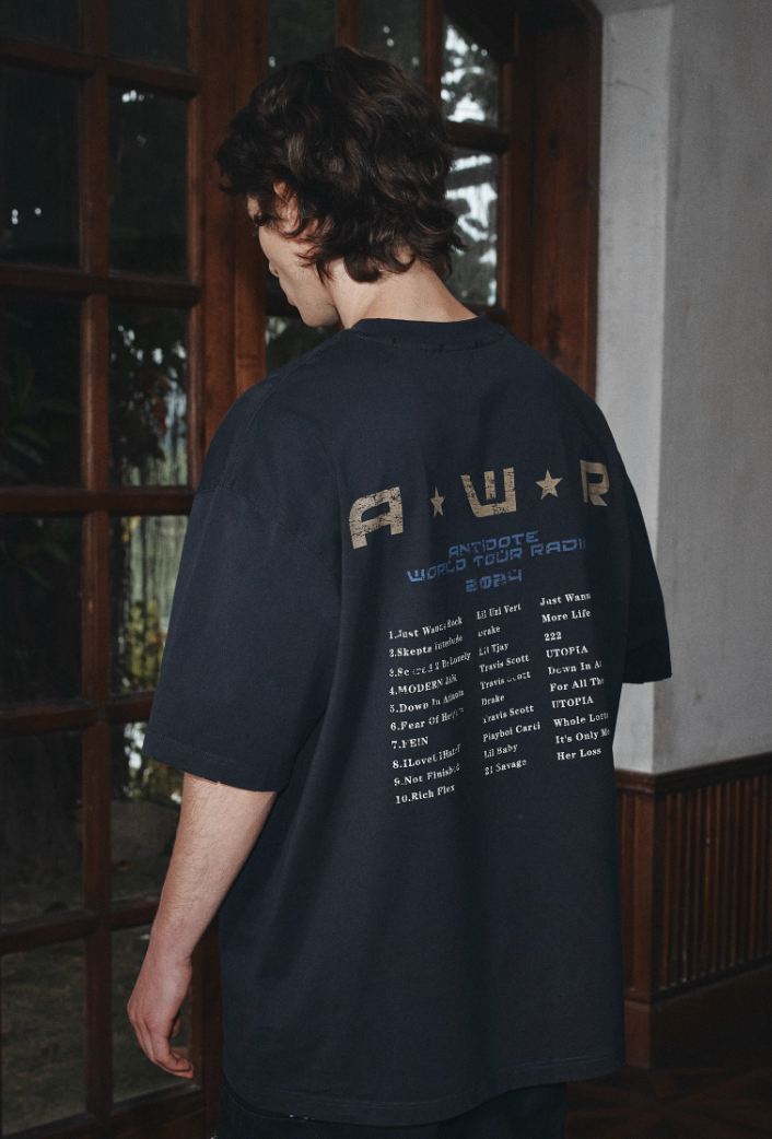 ANTIDOTE Radio Mottled Old Printed Tee