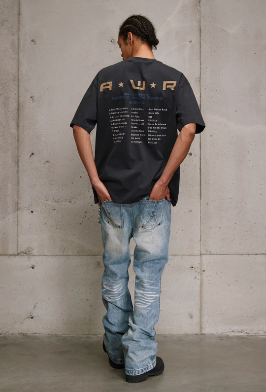 ANTIDOTE Radio Mottled Old Printed Tee