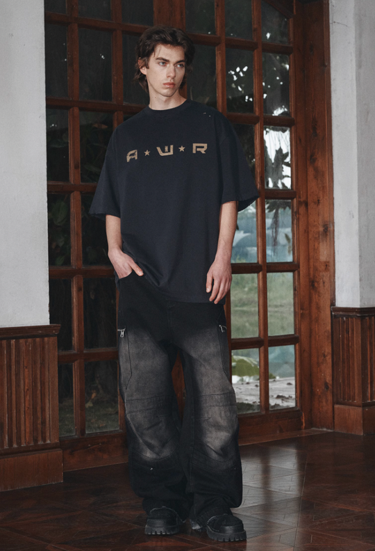 ANTIDOTE Radio Mottled Old Printed Tee