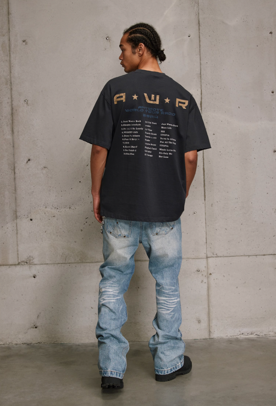 ANTIDOTE Radio Mottled Old Printed Tee