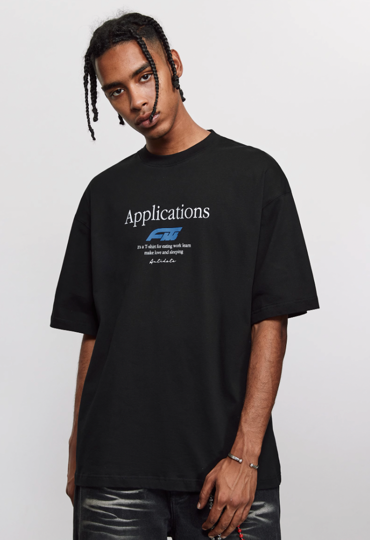 ANTIDOTE Logo Typography Letters Printed Tee