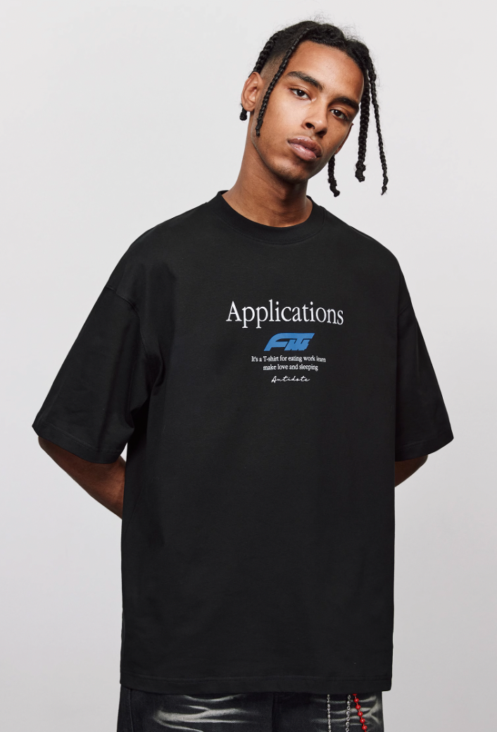 ANTIDOTE Logo Typography Letters Printed Tee