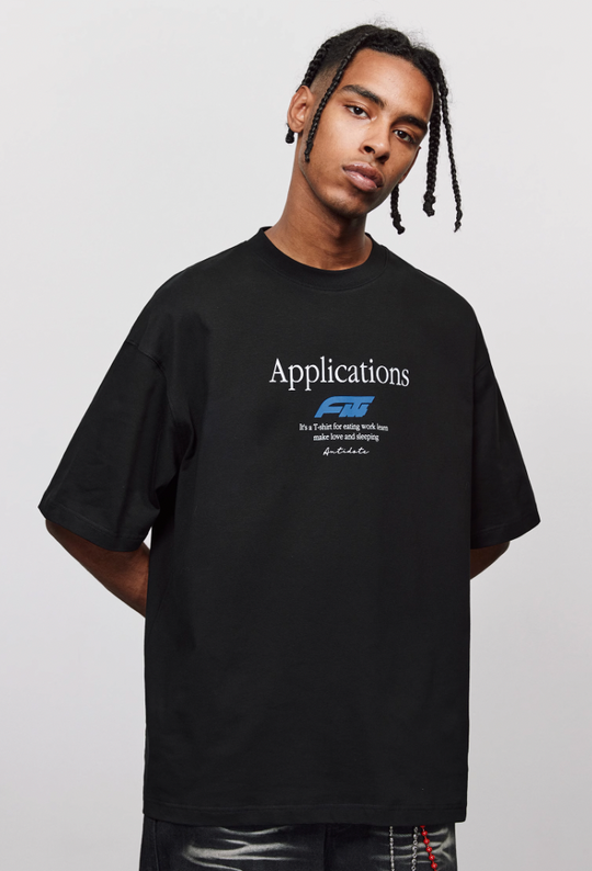 ANTIDOTE Logo Typography Letters Printed Tee