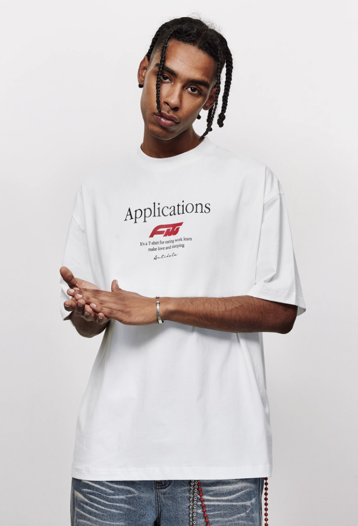 ANTIDOTE Logo Typography Letters Printed Tee