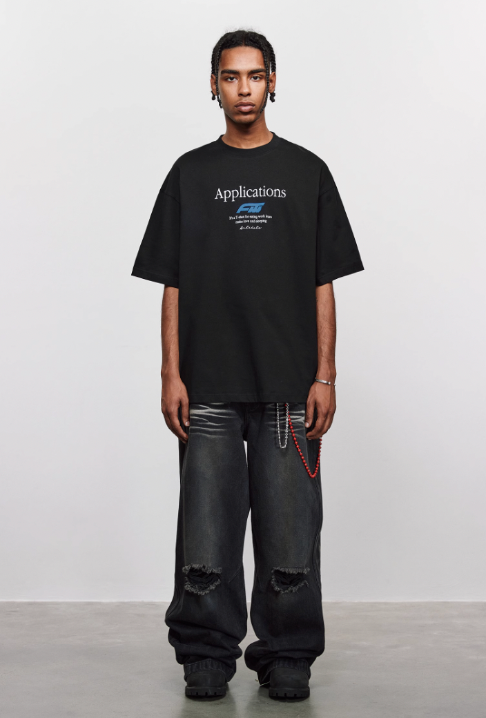 ANTIDOTE Logo Typography Letters Printed Tee