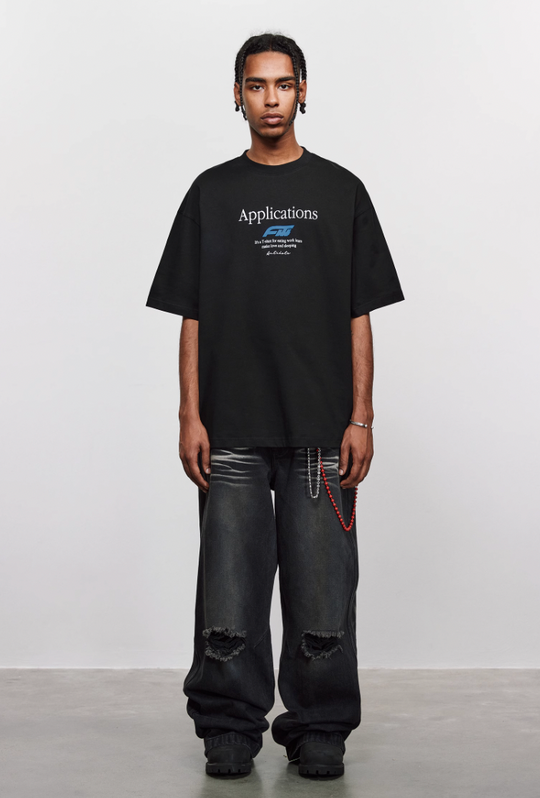 ANTIDOTE Logo Typography Letters Printed Tee