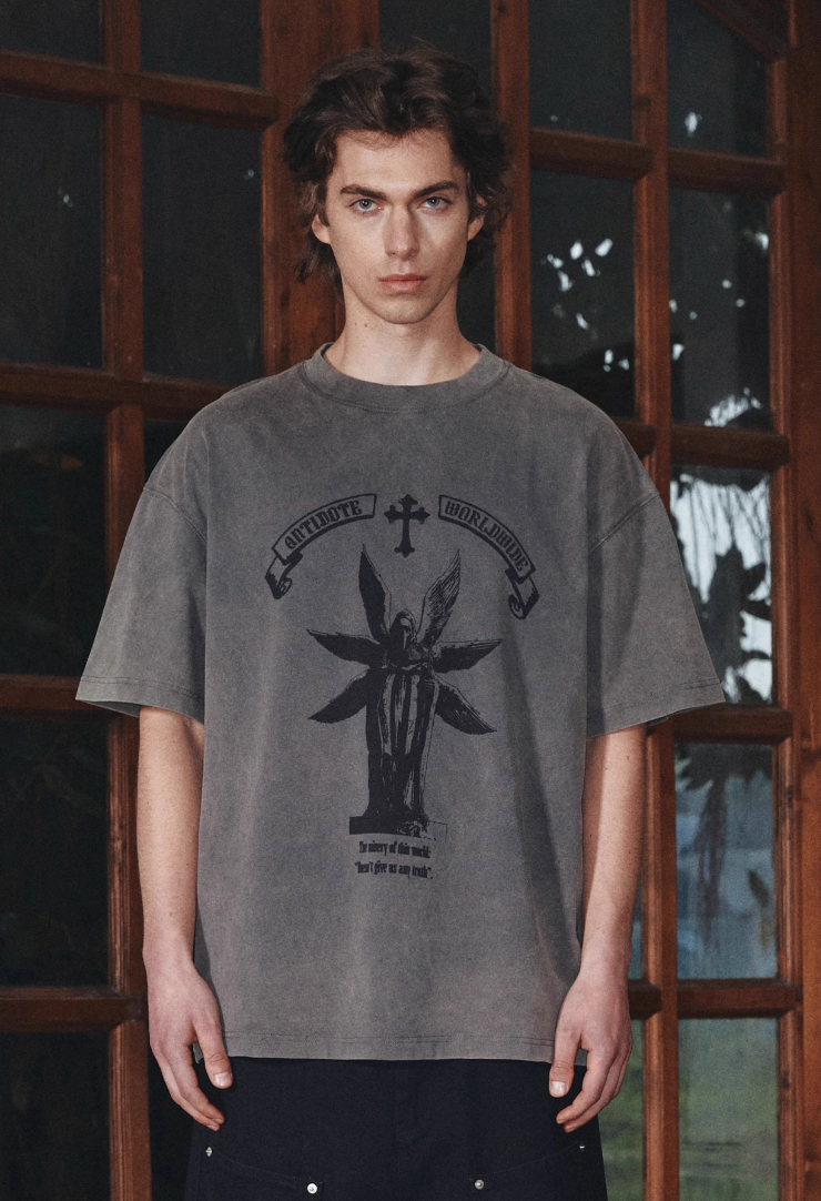 ANTIDOTE Dr. Beak Printed Vintage Washed Tee