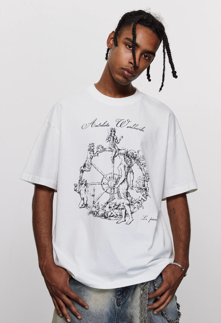 ANTIDOTE Wheel of Fortune Printed Tee