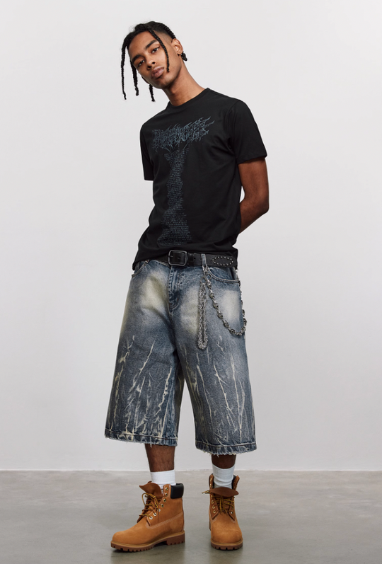 ANTIDOTE Venom Font Printed Slim Stretch Tee