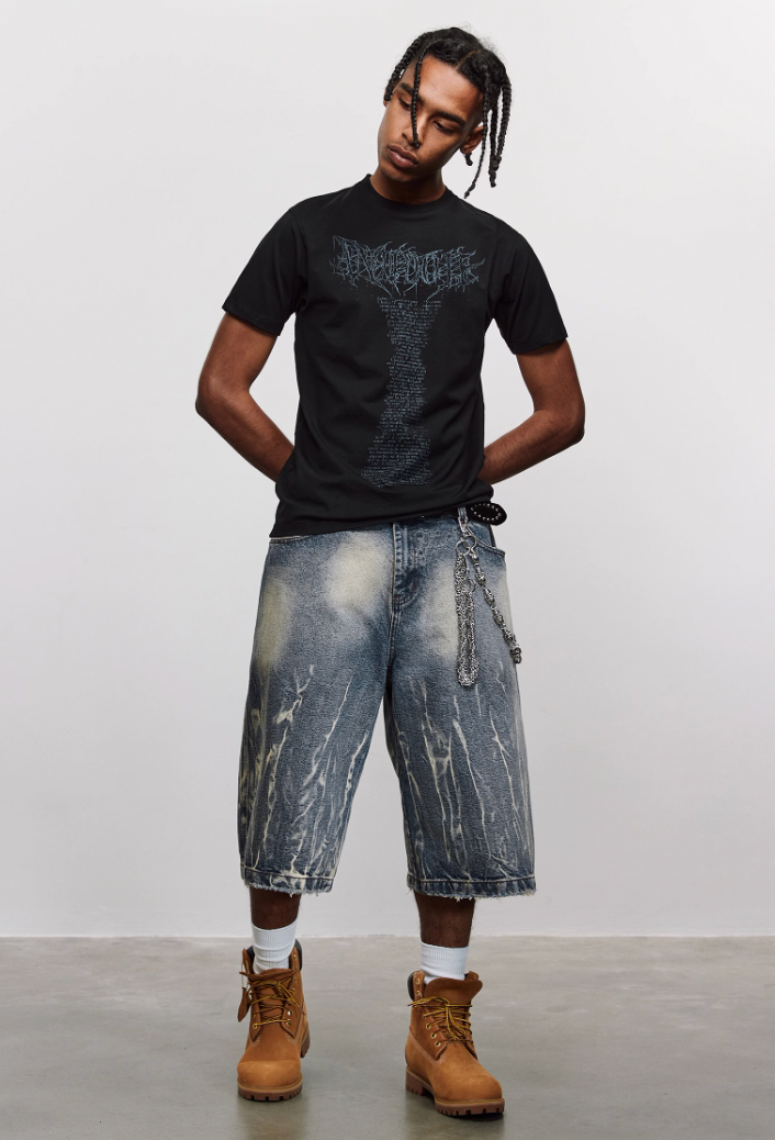 ANTIDOTE Venom Font Printed Slim Stretch Tee