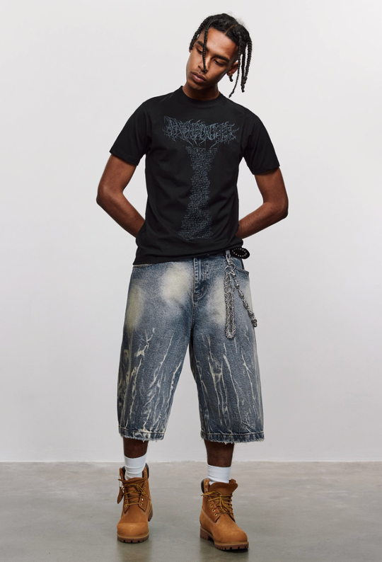 ANTIDOTE Venom Font Printed Slim Stretch Tee