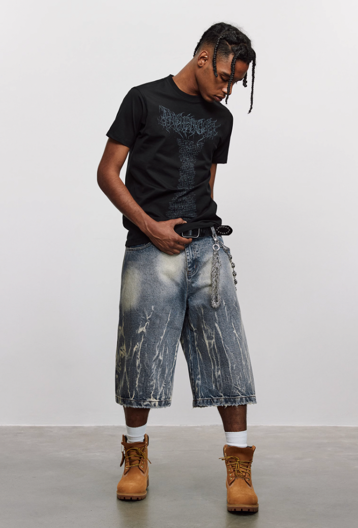 ANTIDOTE Venom Font Printed Slim Stretch Tee