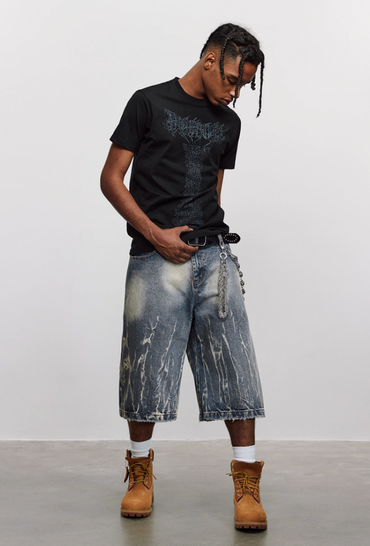 ANTIDOTE Venom Font Printed Slim Stretch Tee