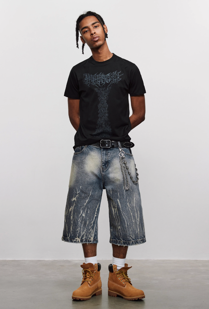 ANTIDOTE Venom Font Printed Slim Stretch Tee