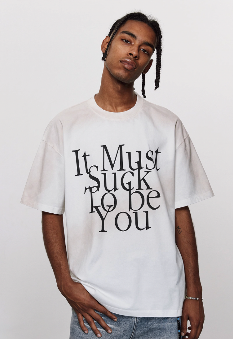 ANTIDOTE Slogan Partial Airbrush Letters Printed Tee