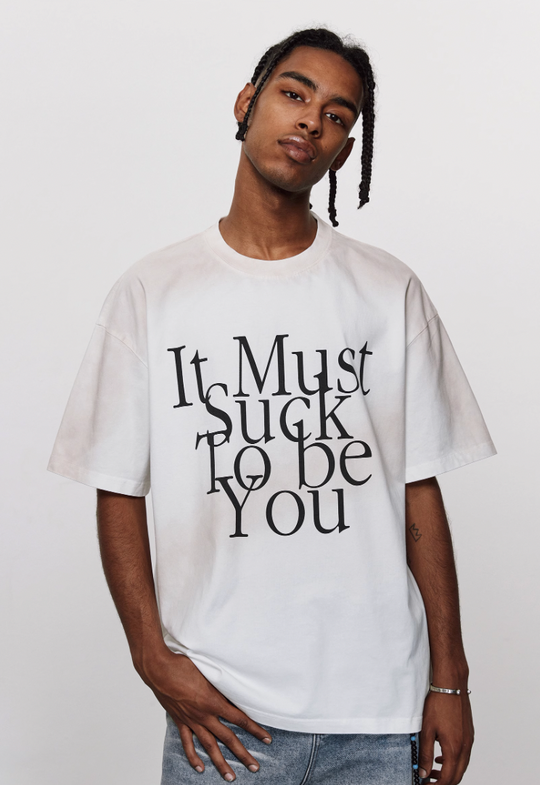 ANTIDOTE Slogan Partial Airbrush Letters Printed Tee