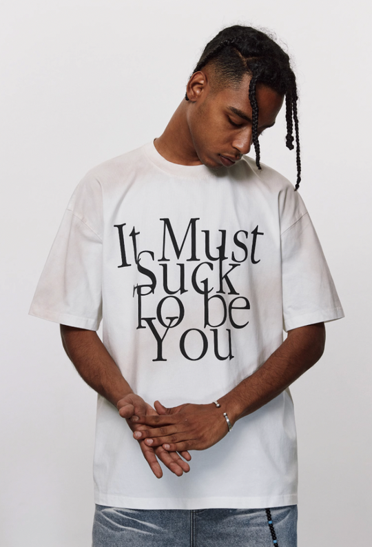 ANTIDOTE Slogan Partial Airbrush Letters Printed Tee