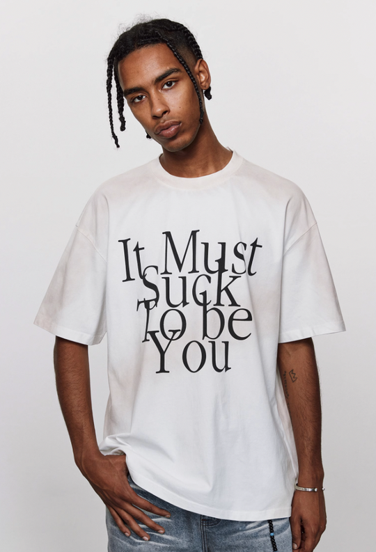 ANTIDOTE Slogan Partial Airbrush Letters Printed Tee