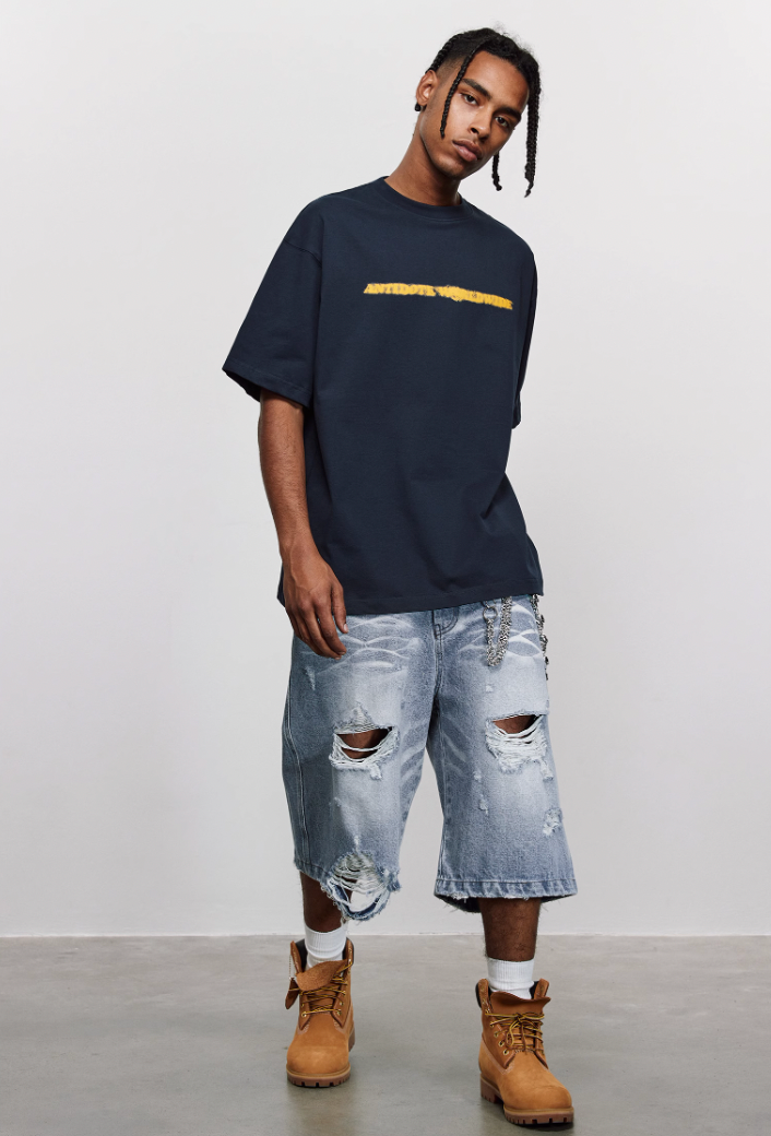 ANTIDOTE Phantom Logo Print Basic Tee