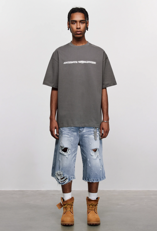 ANTIDOTE Phantom Logo Print Basic Tee