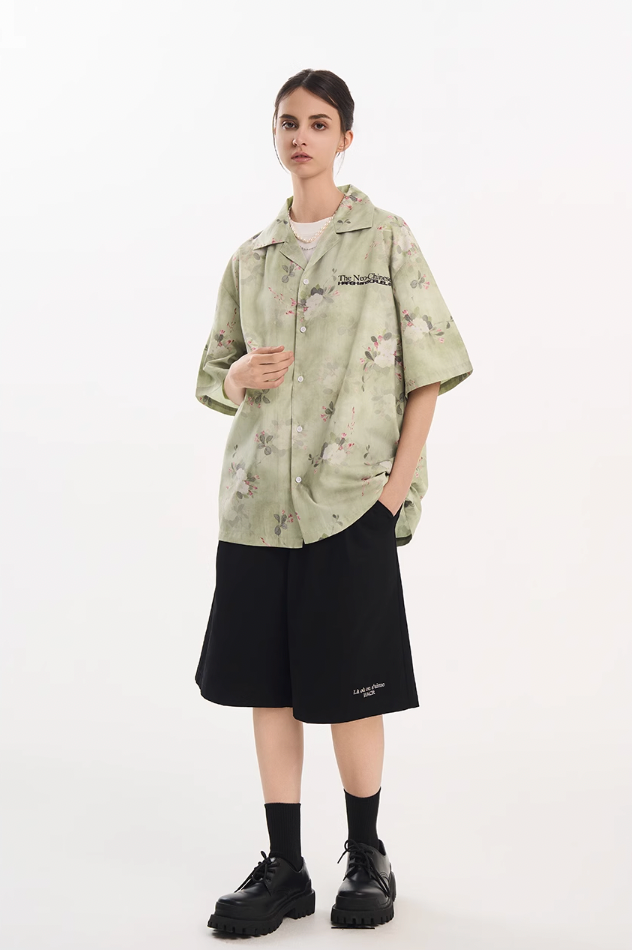 Harsh and Cruel Full Print Floral Draped Cuban Shirt