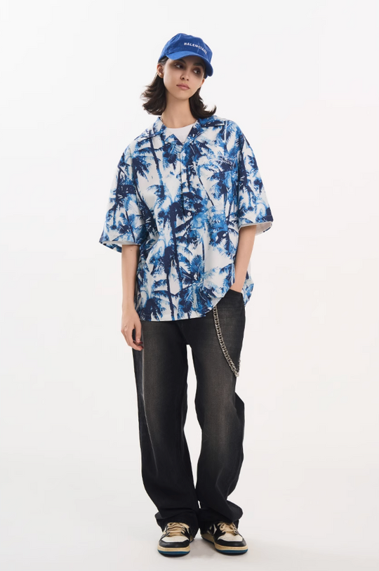 Harsh and Cruel Palm Shadow Cuban Shirt