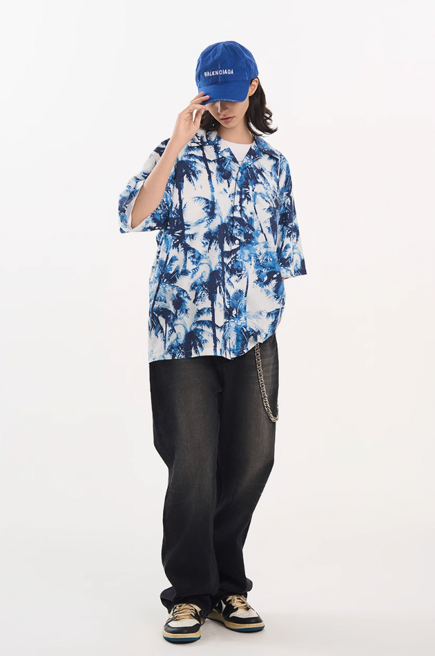 Harsh and Cruel Palm Shadow Cuban Shirt