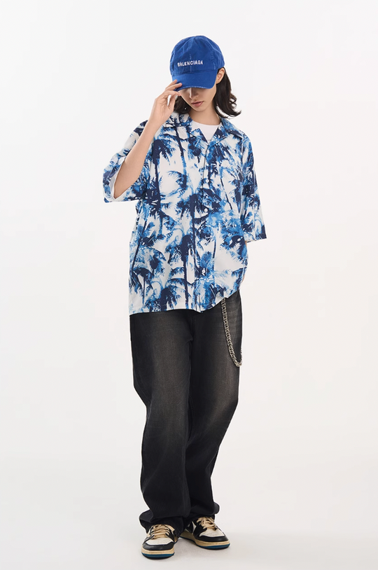 Harsh and Cruel Palm Shadow Cuban Shirt