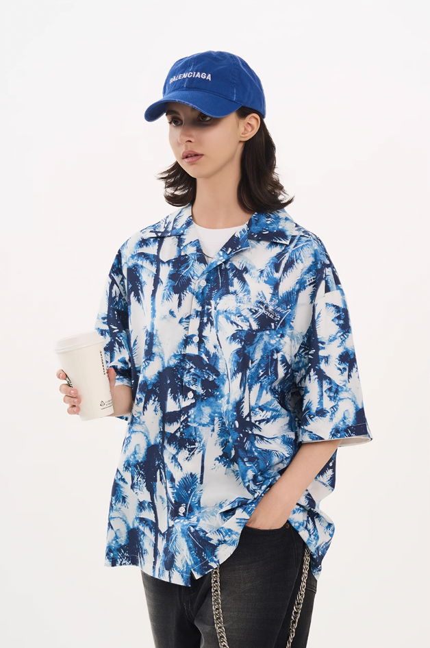 Harsh and Cruel Palm Shadow Cuban Shirt