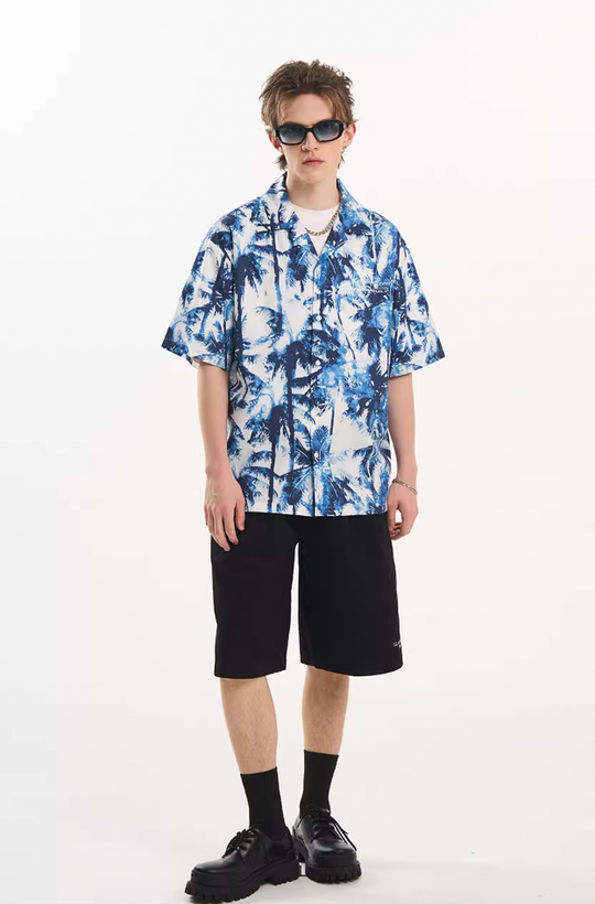 Harsh and Cruel Palm Shadow Cuban Shirt