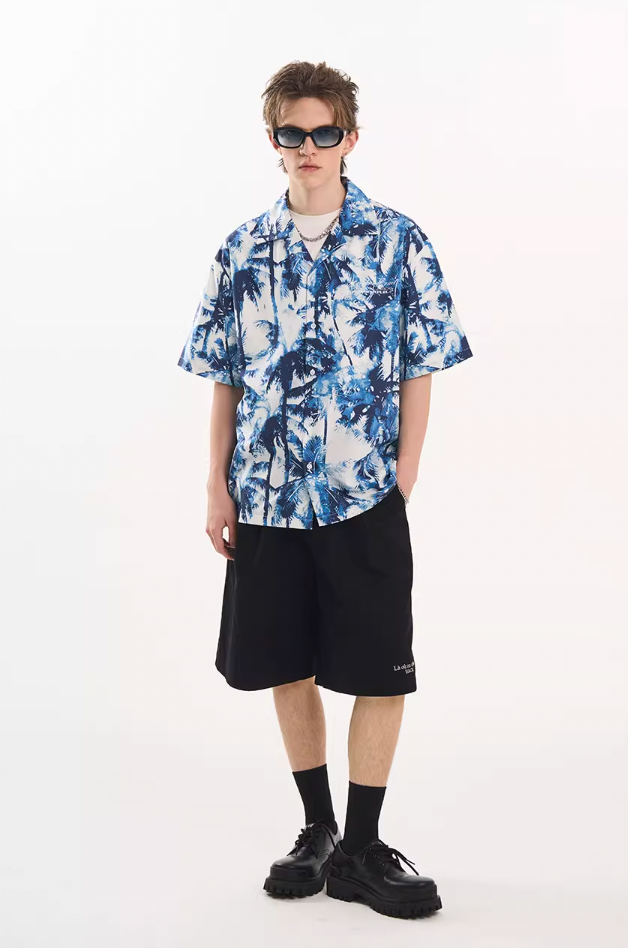 Harsh and Cruel Palm Shadow Cuban Shirt