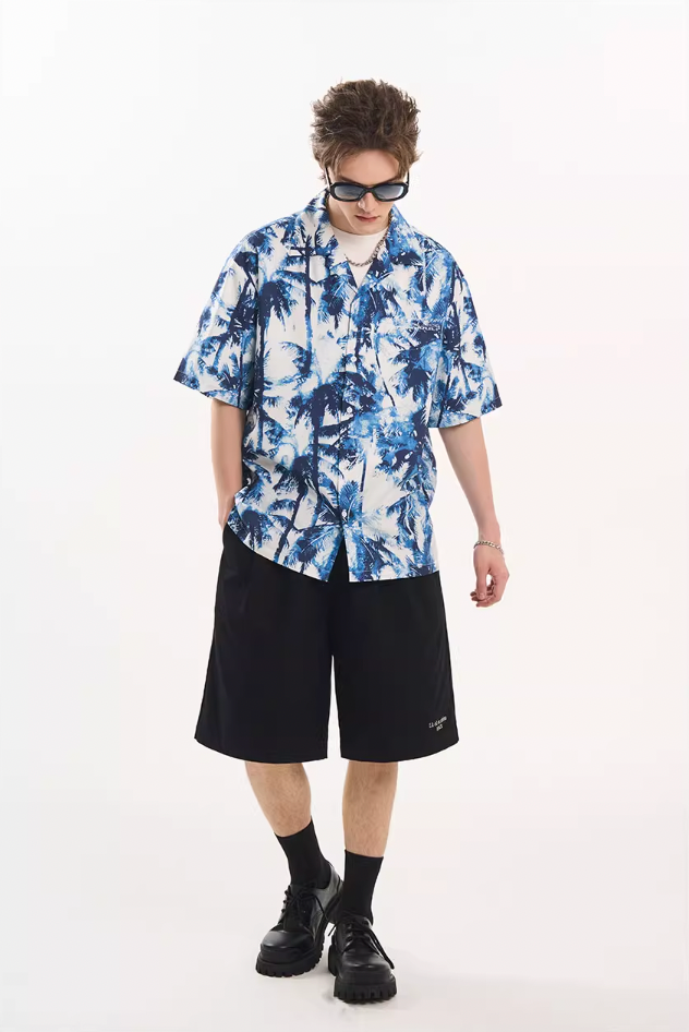 Harsh and Cruel Palm Shadow Cuban Shirt