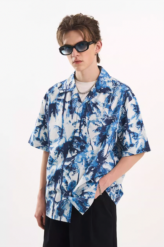Harsh and Cruel Palm Shadow Cuban Shirt