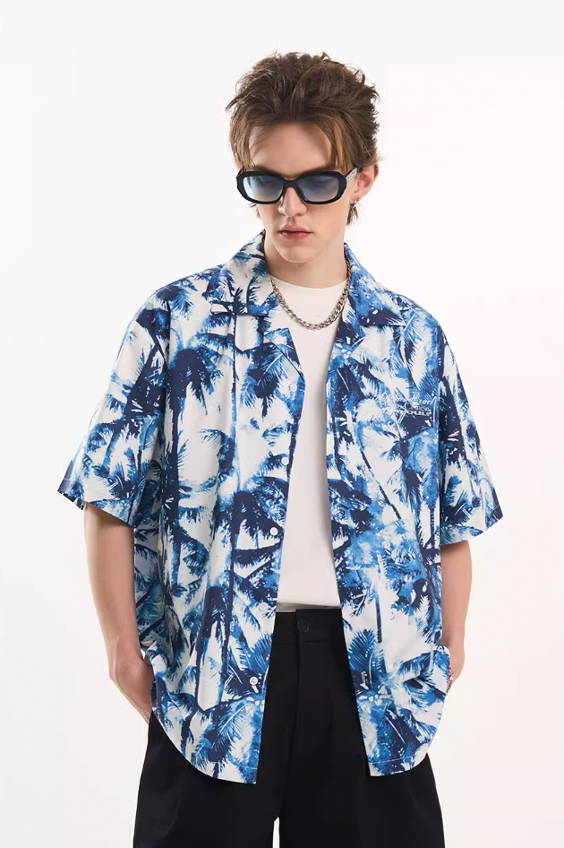 Harsh and Cruel Palm Shadow Cuban Shirt