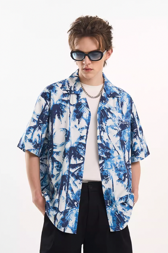 Harsh and Cruel Palm Shadow Cuban Shirt