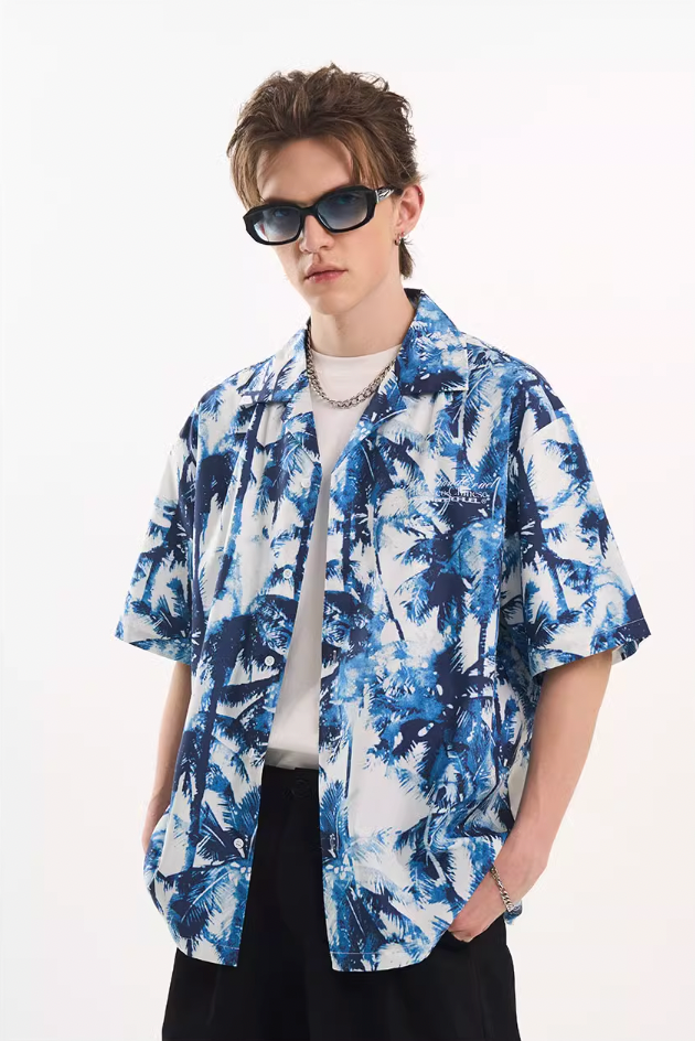 Harsh and Cruel Palm Shadow Cuban Shirt