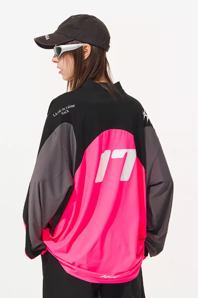 Harsh and Cruel Cycling Colorblock Zipper Tee