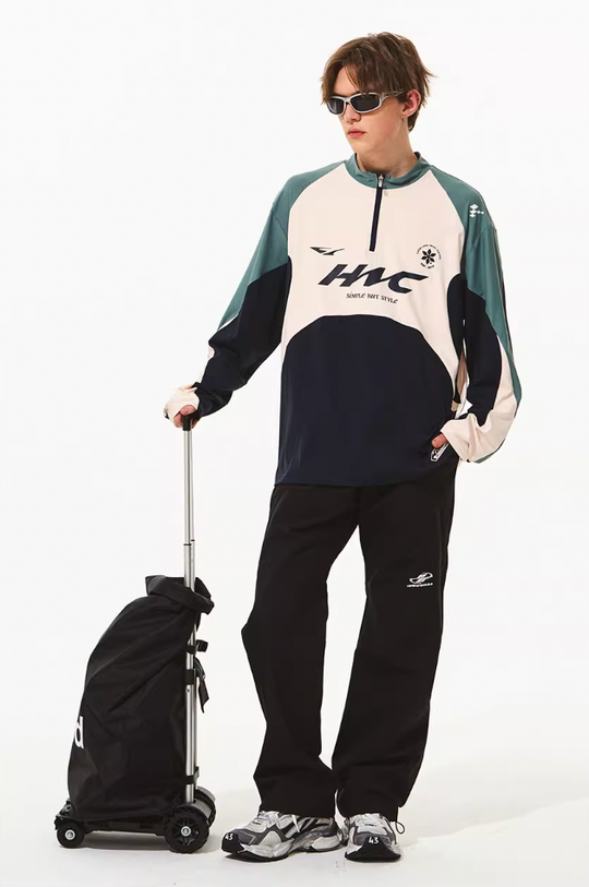 Harsh and Cruel Cycling Colorblock Zipper Tee