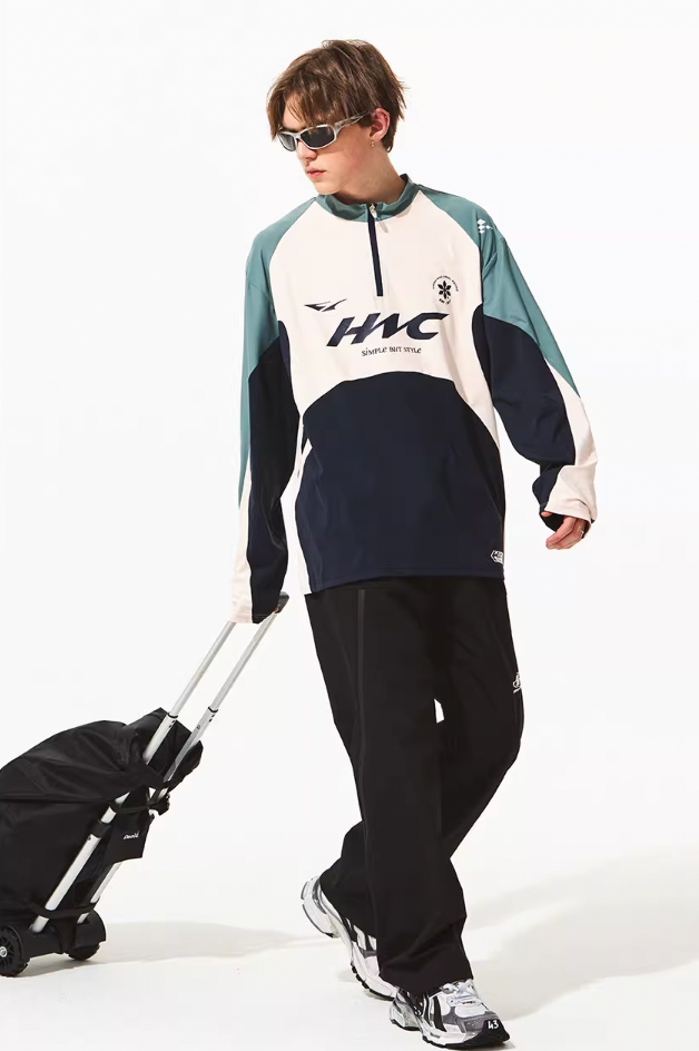 Harsh and Cruel Cycling Colorblock Zipper Tee